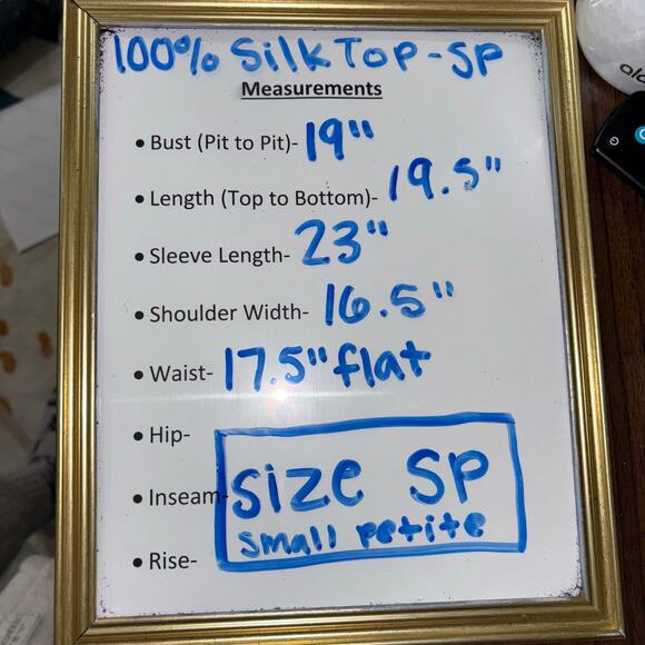 Vintage 100% Silk Button-Up Jacket – Size SP (Small Petite) - Picture 13 of 13